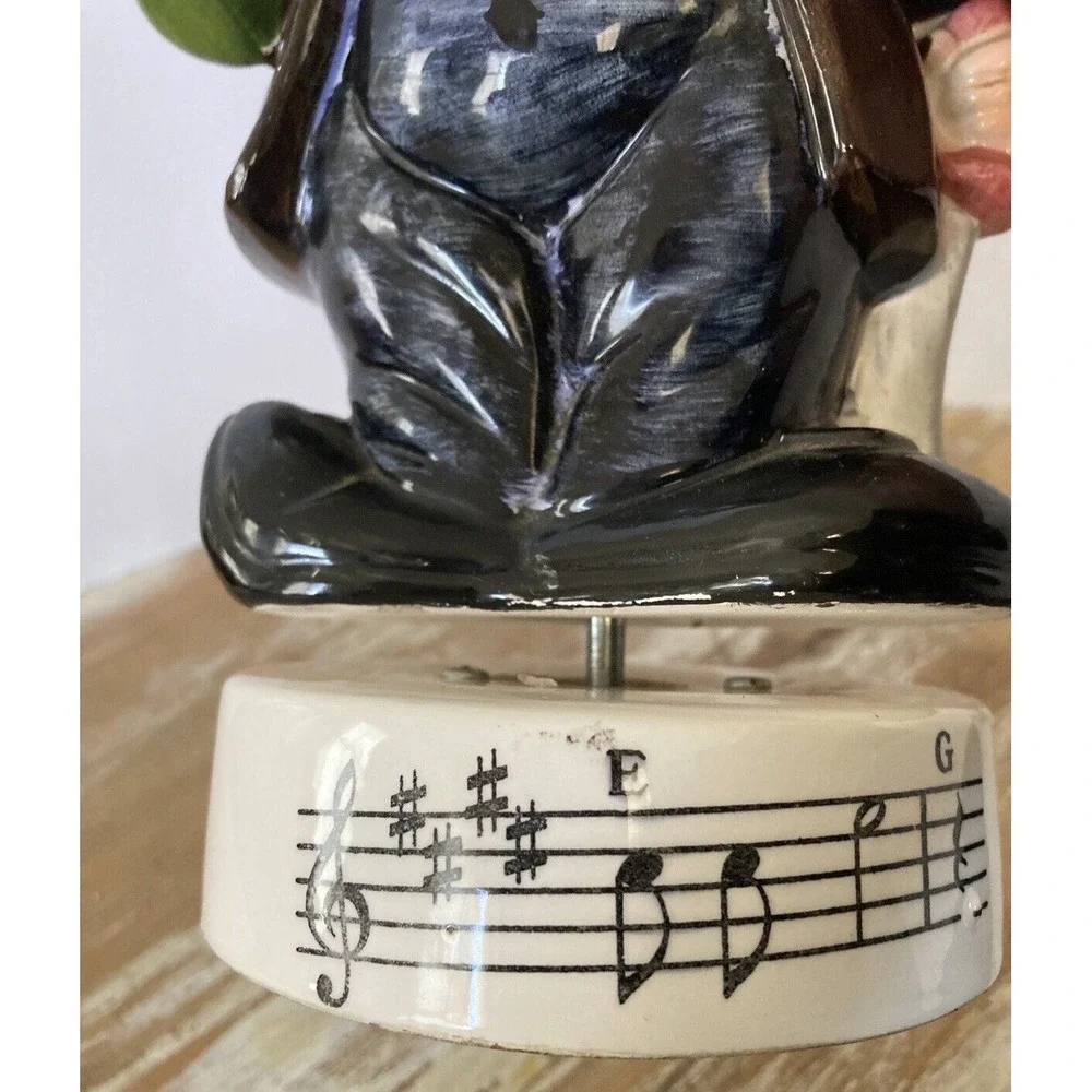 Vintage bar ceramic novelty liquor decanter musical pirate How Dry I Am 1960's
